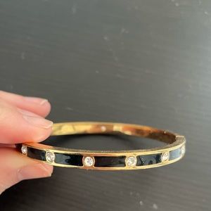 Kate spade black and gold crystal bangle